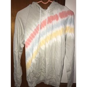 Thin Grey Tie-Dye American Apparel Hoodie
